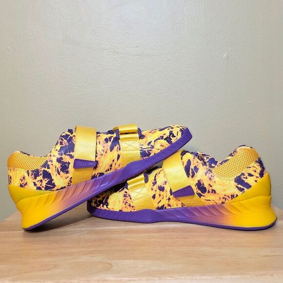 TYR L-1 Lifter Weightlifting Shoes Yellow Purple Men's Size 10 Women's 11.5 - Picture 4 of 7